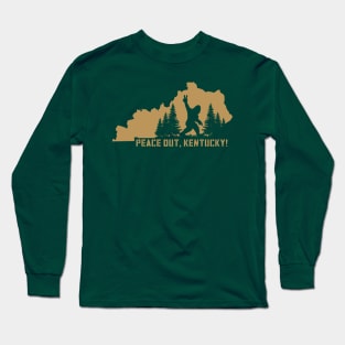 Kentucky Bigfoot Peace Out! Long Sleeve T-Shirt